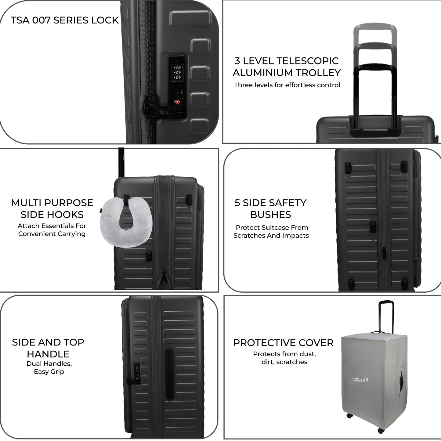 Windsor Steel Grey 76 cms Large Front Opening Trunk-Style Check-in Strolley with Expander