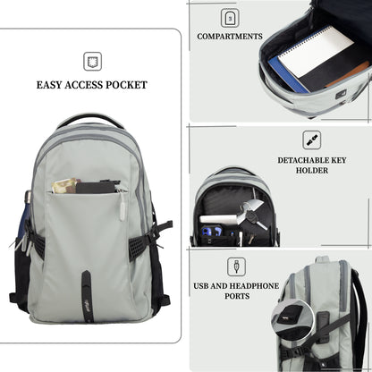 Amalfi 30L Grey Laptop Backpack