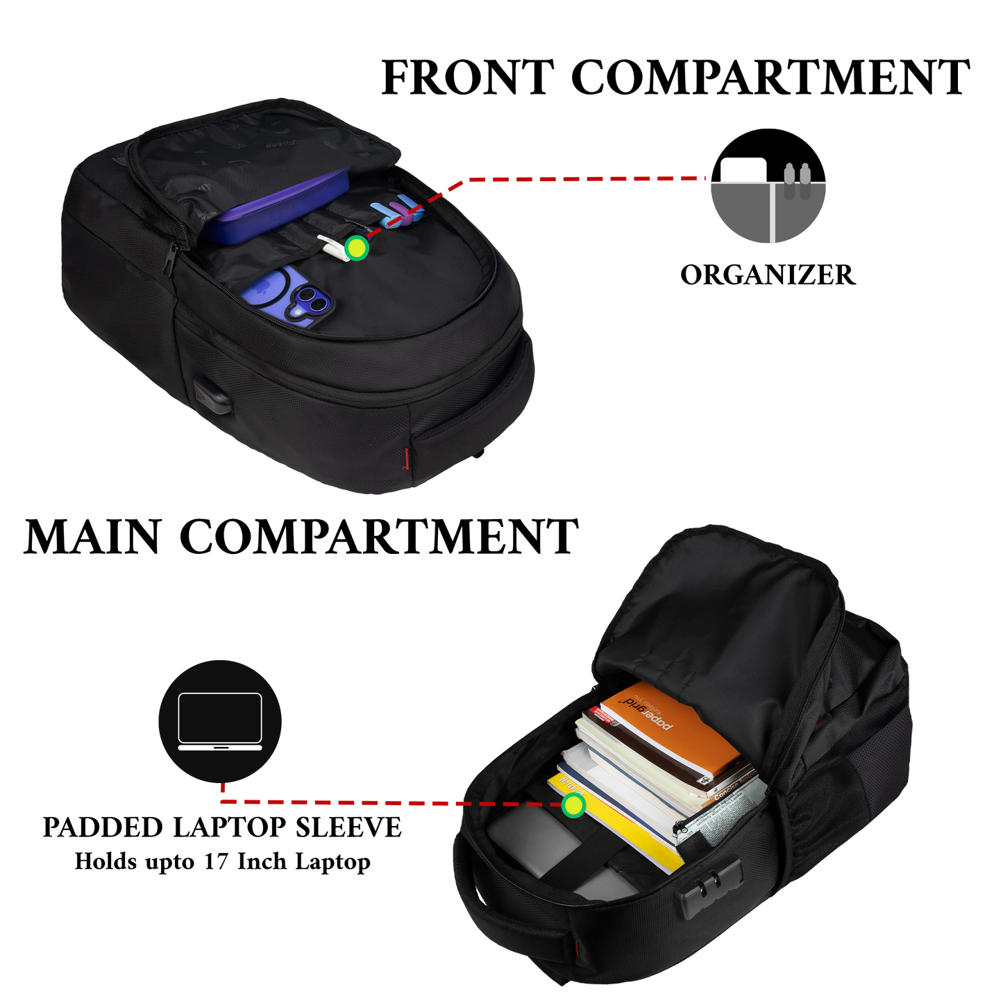 Octane 30 L Black Laptop Backpack