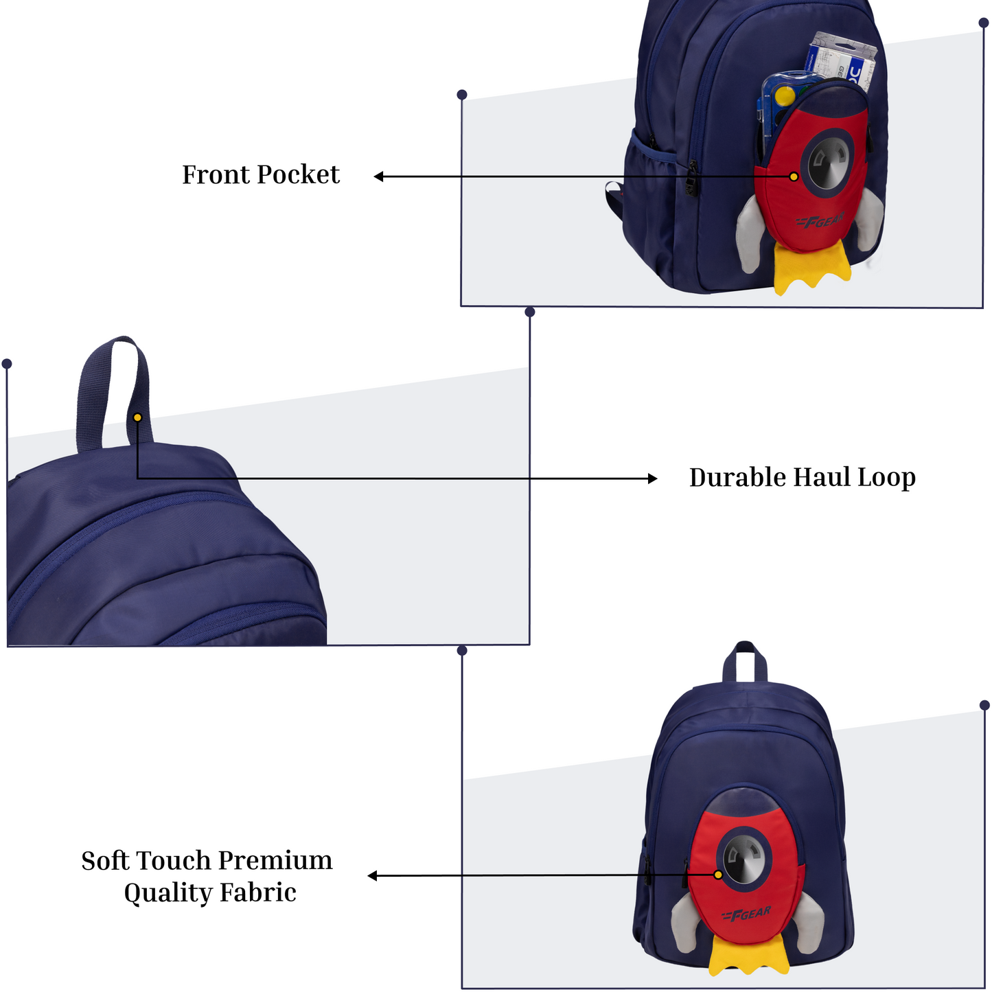 Cocoa 23L Rocket Navy Blue Backpack