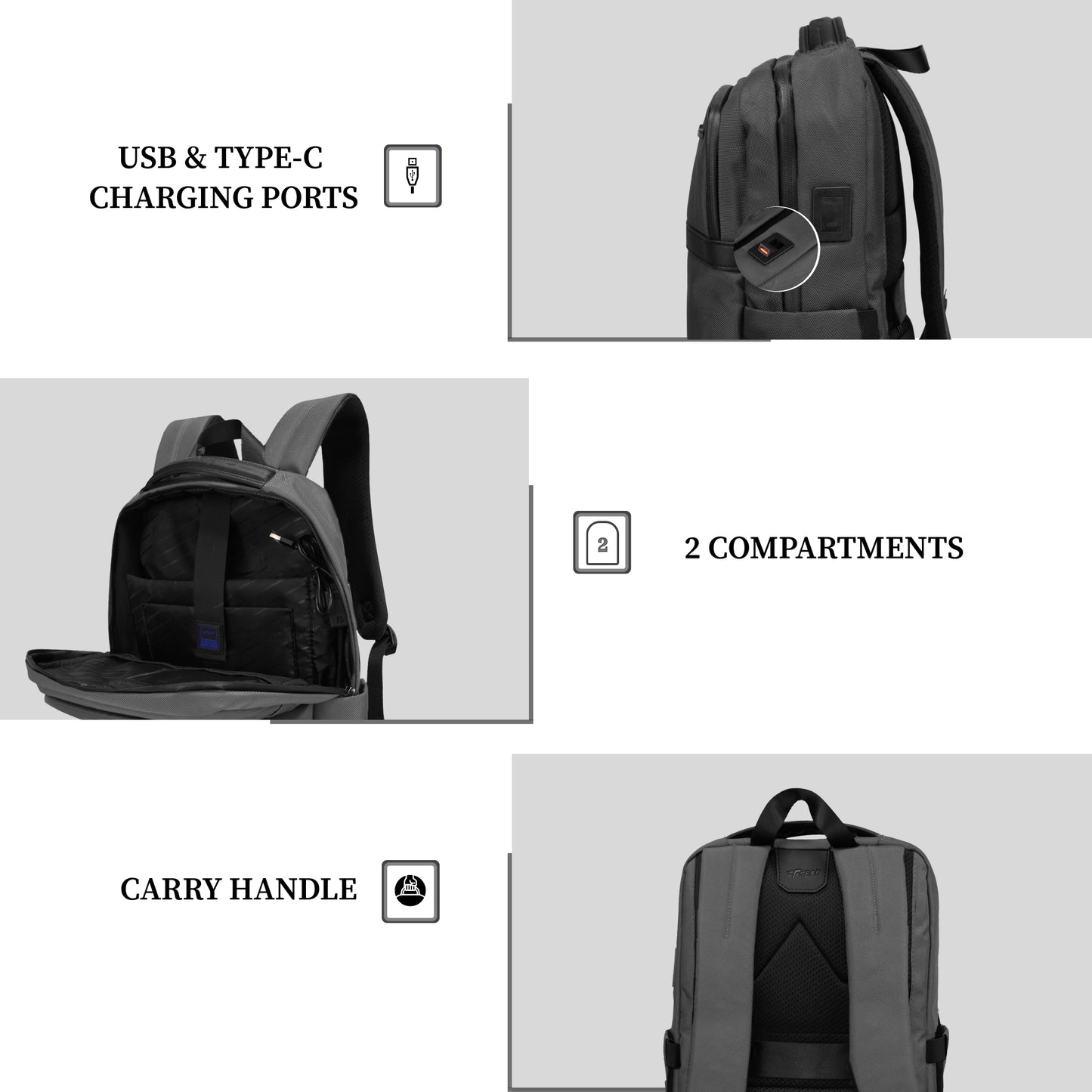 Hallstat 20L Grey Laptop Backpack