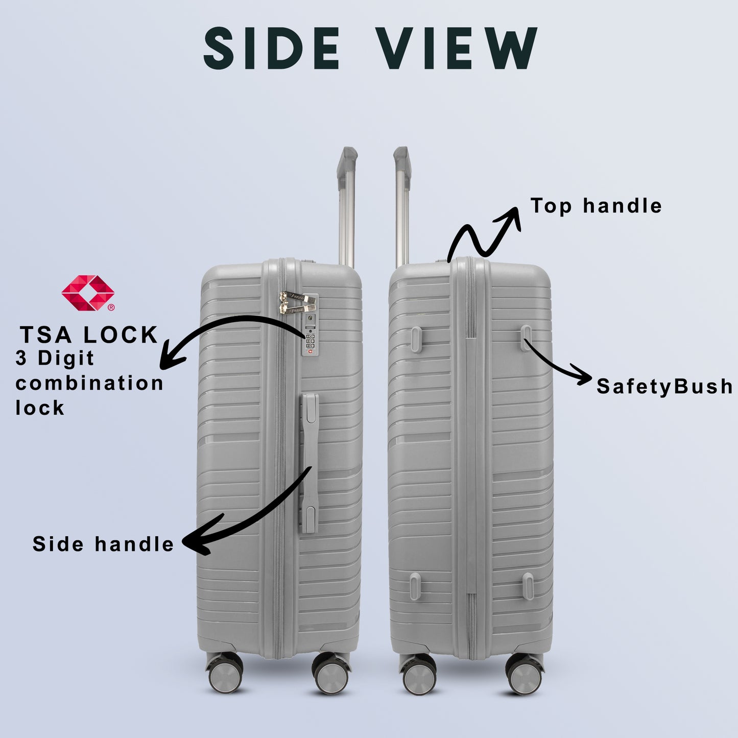 Aegis 30" Light Grey Check-in Large Suitcase
