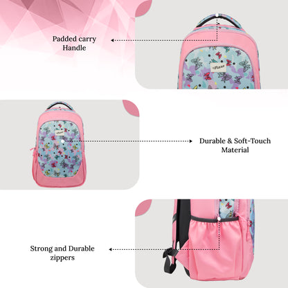 Panya 21L Light Pink Pale Blue Bows Backpack