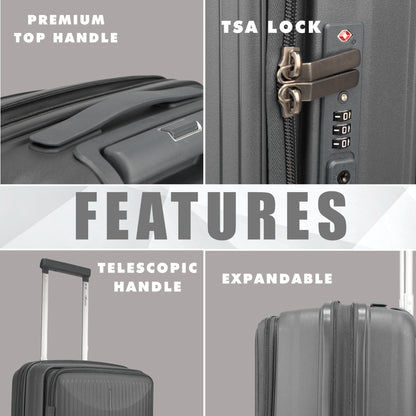 F Gear Myton Small Front Opening Dark Grey Cabin Strolley