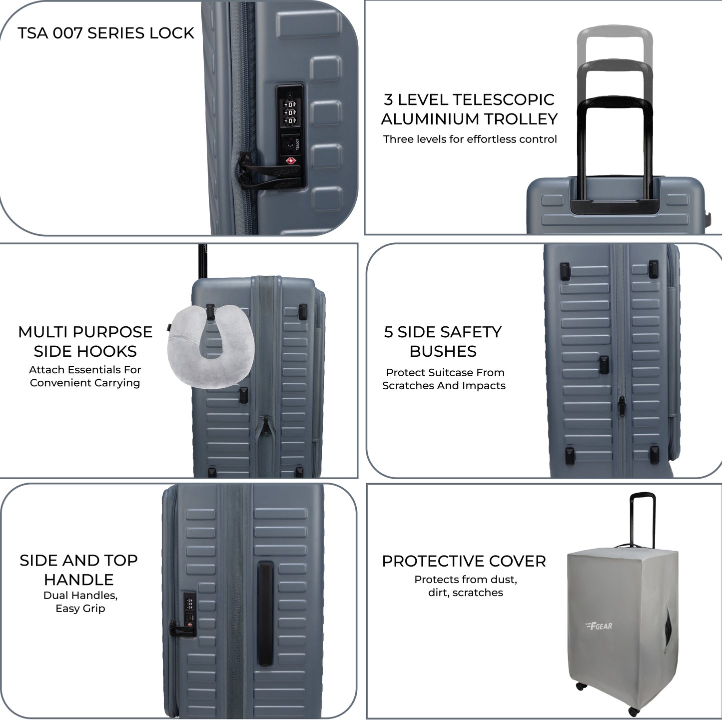 Windsor Stone Blue 68 cms Medium Front Opening Trunk-Style Check-in Strolley with Expander
