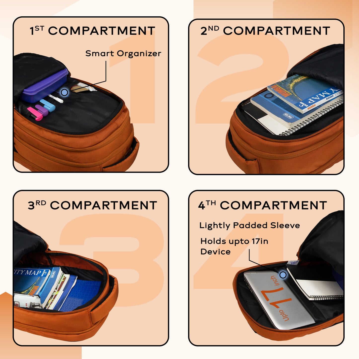 Poem 30L Brick Orange Backpack