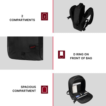 Mason 34L Black Laptop Backpack