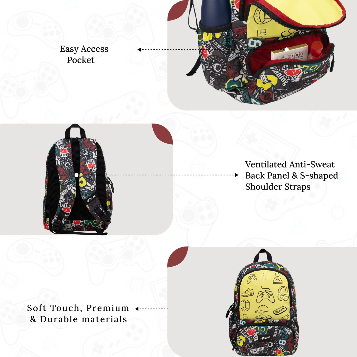 Colour Buddy 12L Grey Chillout Backpack