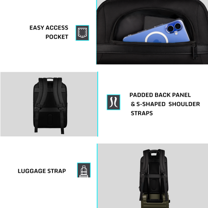 Arvion 22L Black Laptop Backpack