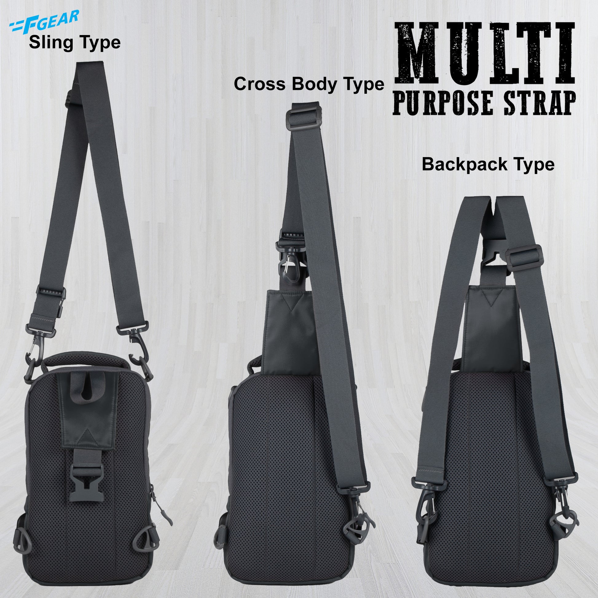 Thames 6L Grey Crossbody Bag – F1