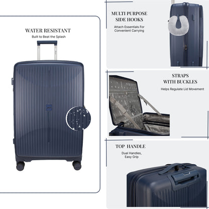 F Gear Myton Large Front Opening Navy Check-in Strolley