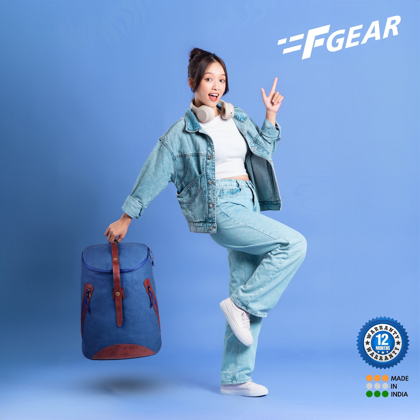 Cobalt 27L Navy Canvas Backpack