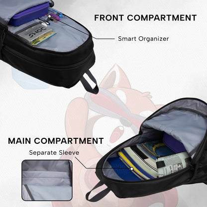 Little Heroes 22L Black Backpack