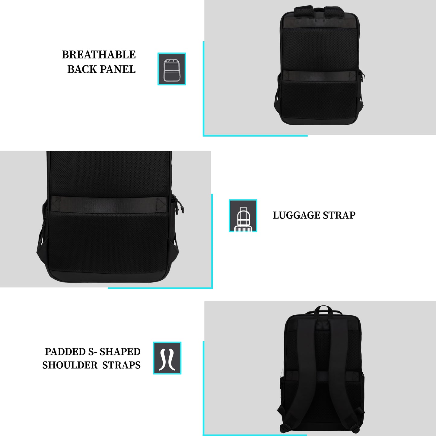 Dublin 24L Black Laptop Backpack