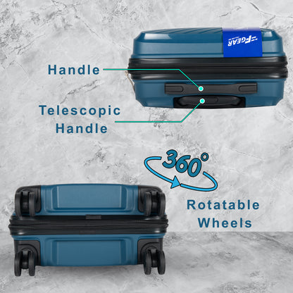 Goliath 20" Peacock Blue Expandable Cabin (Small) Suitcase