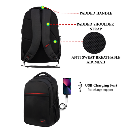 Octane 30 L Black Laptop Backpack