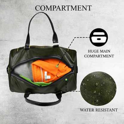 Mistral 26L Green Vegan Leather Duffel