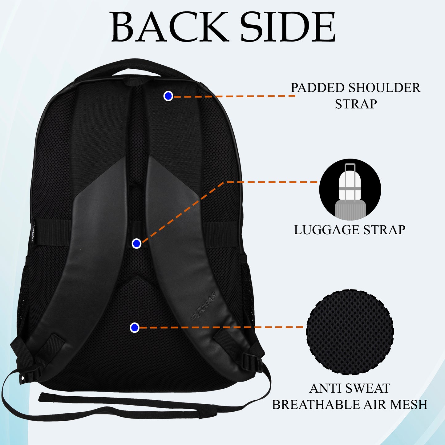 Vilcho 29L Black Laptop Backpack