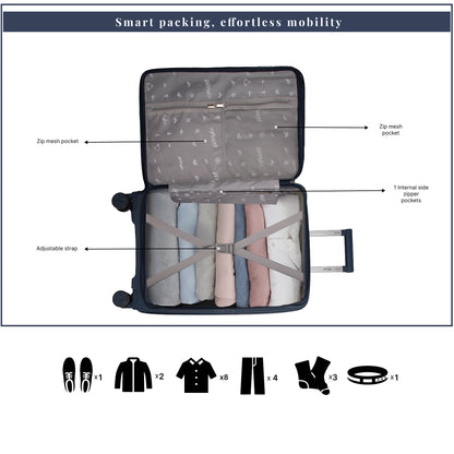 F Gear Myton Small Front Opening Navy Cabin Strolley