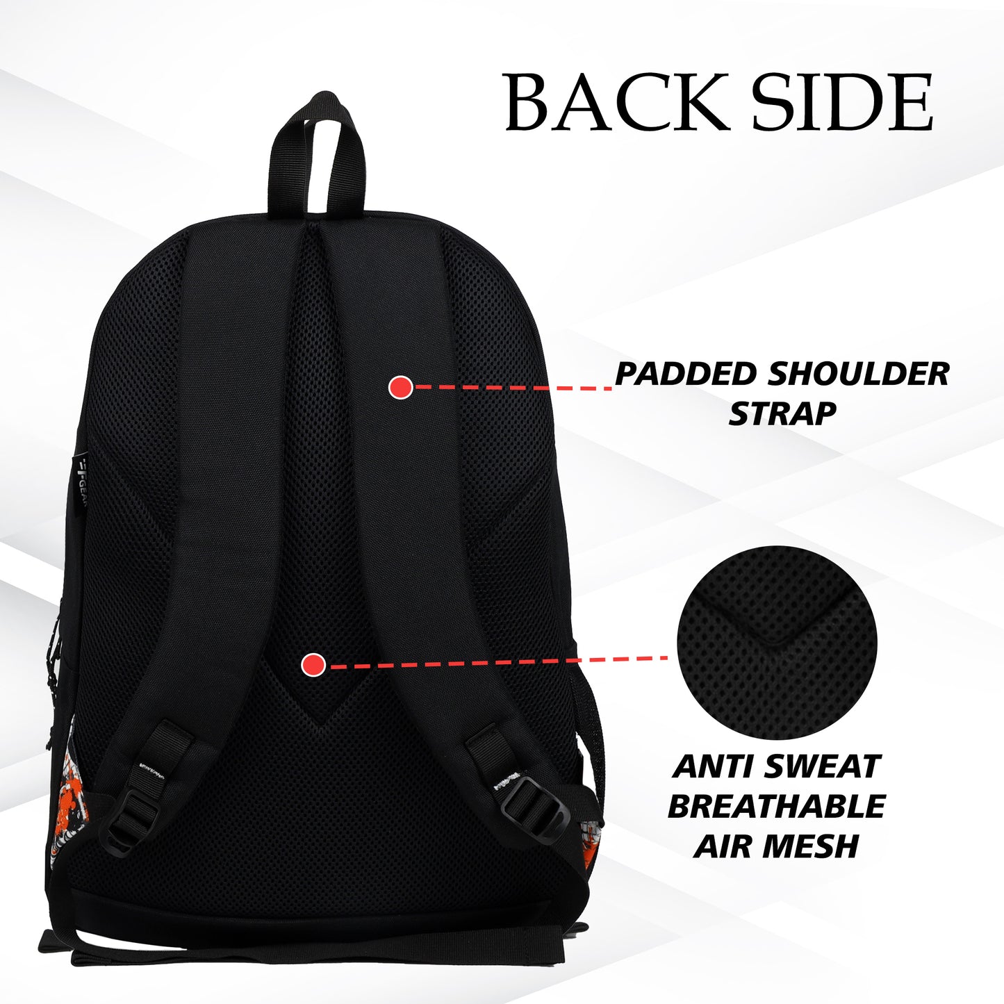 Chinook 21L Graphic Black Orange Backpack