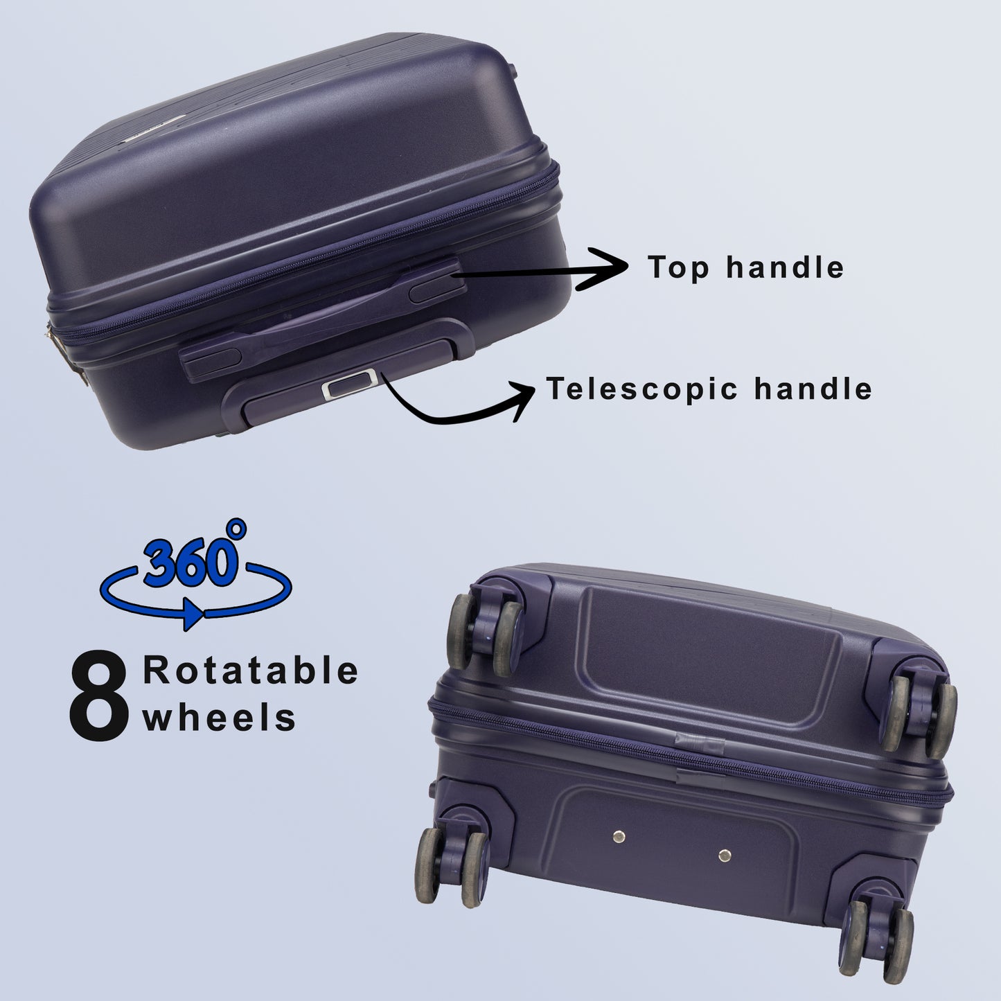 Aegis 26" Navy Blue Check-in Medium Suitcase