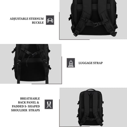 Sydney 27L Black Laptop Backpack