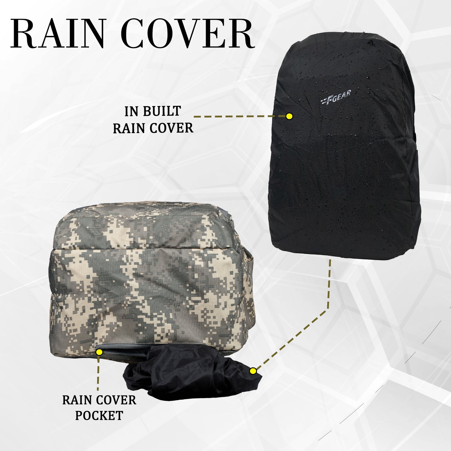 Military Raider 30L Marpat ACV Digital Camo Backpack With Rain Cover