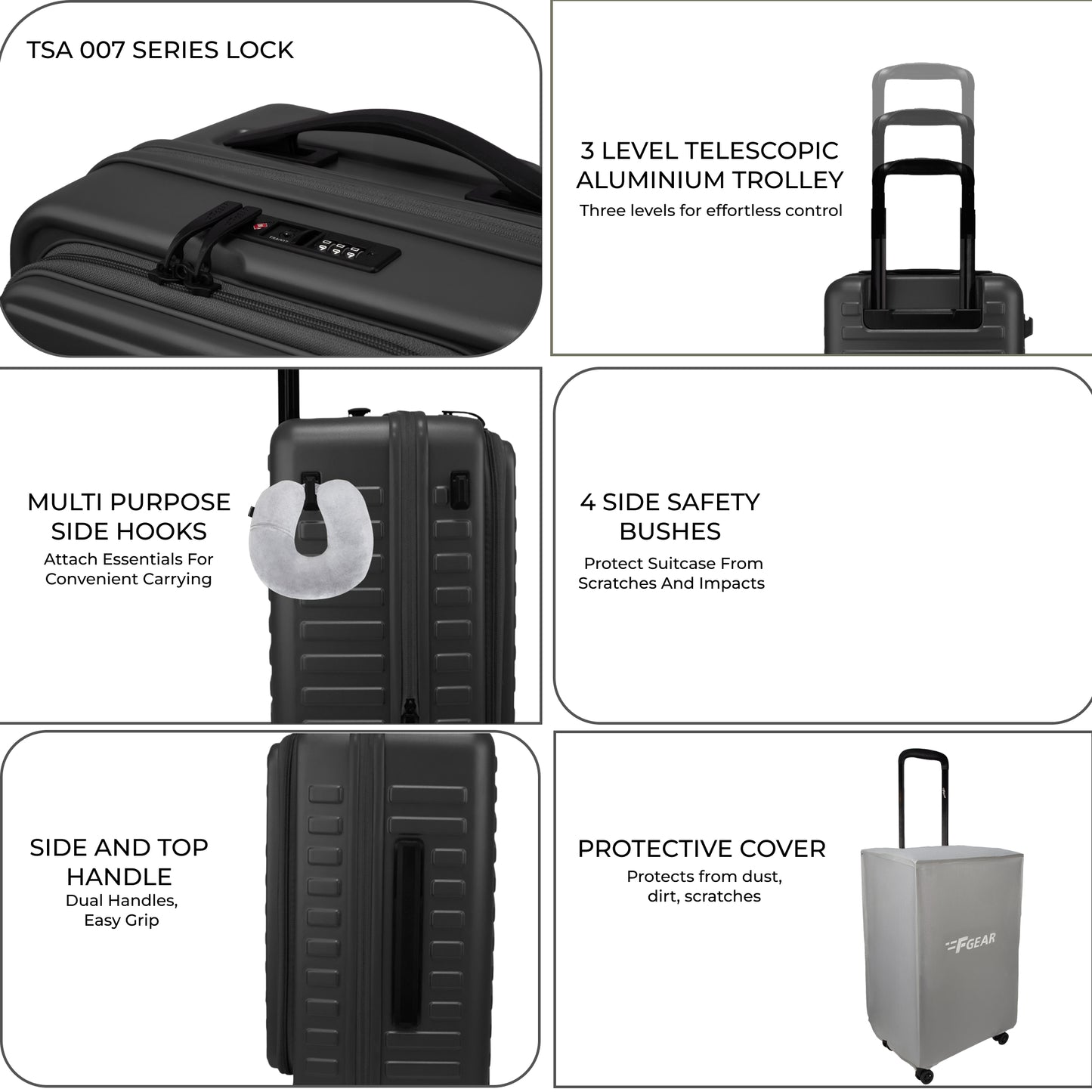 Windsor Steel Grey 56 cms Small Front Opening Trunk-Style Cabin Strolley with Laptop Sleeve & Expander