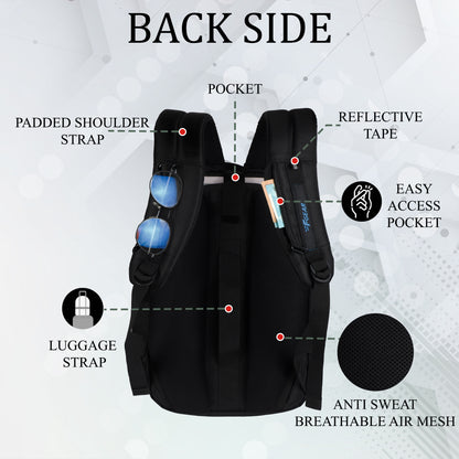 Pagani 37L Black Laptop Backpack