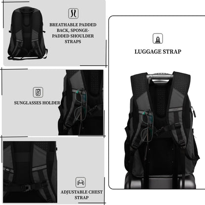 Amalfi 30L Black Laptop Backpack