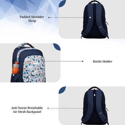 Panya 21L Navy Ocean Odes Backpack