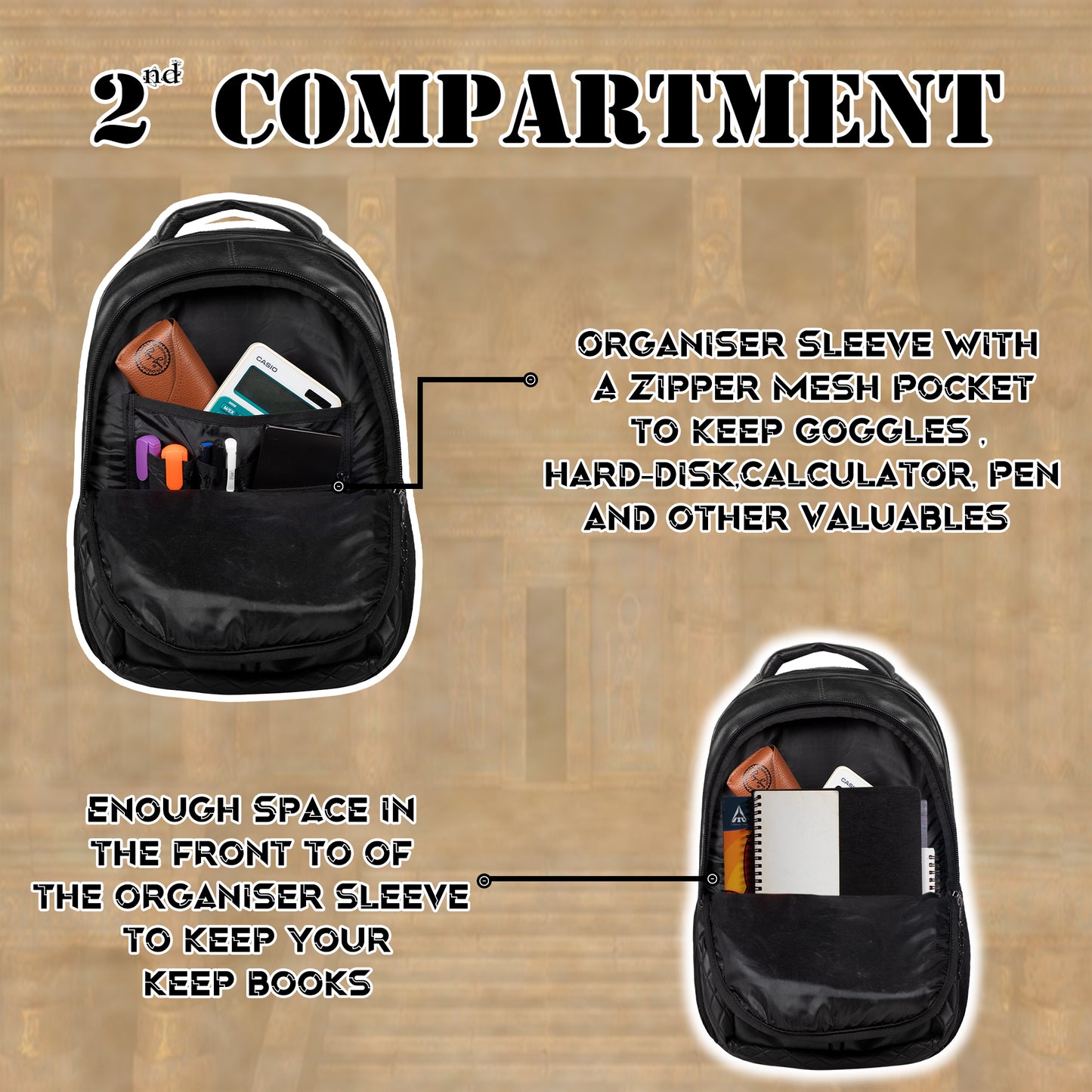 Tycoon 27L Black Laptop Backpack