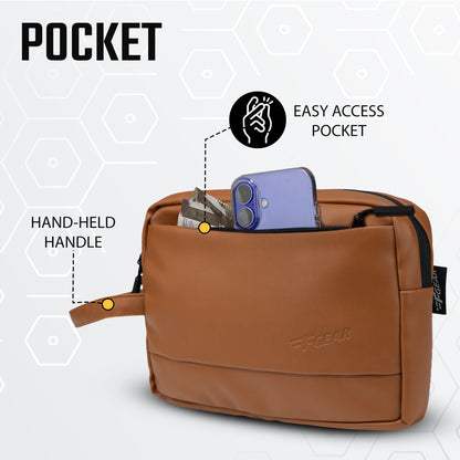 Elon Chestnut Travel Kit Pouch