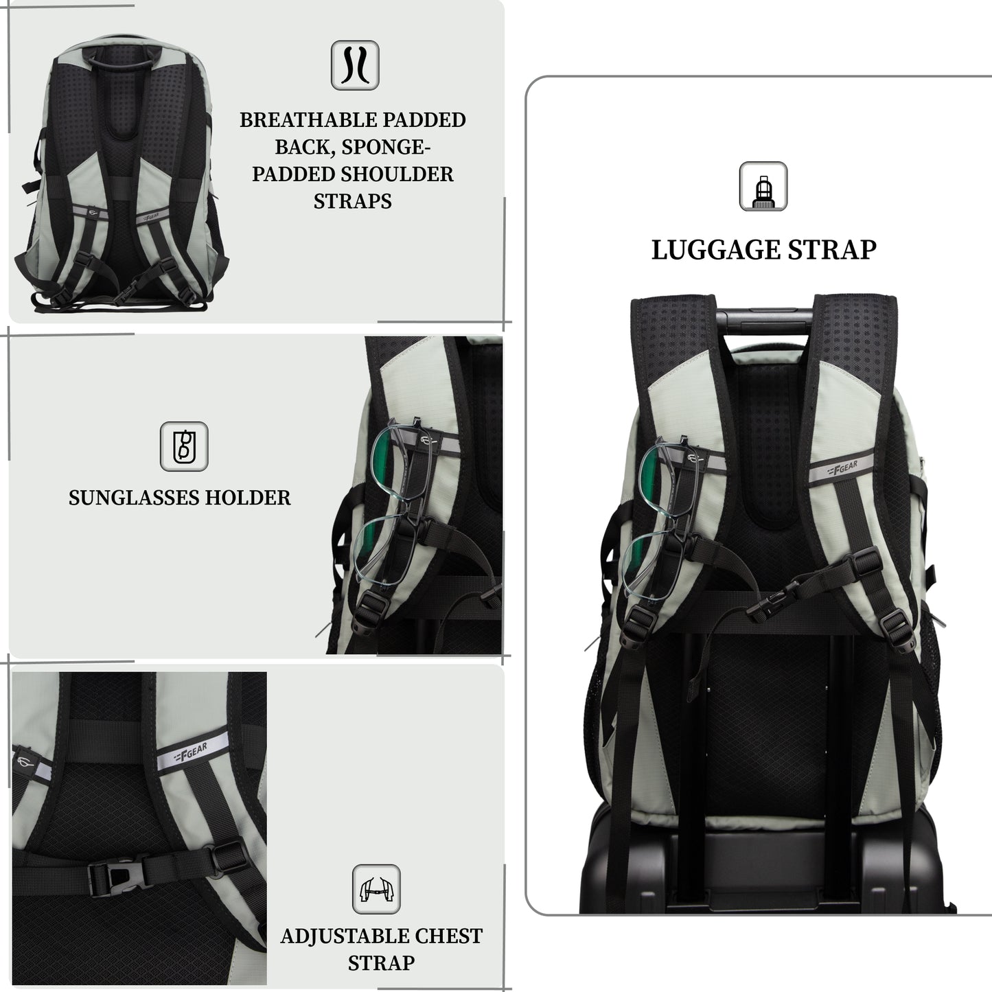 Amalfi 30L Grey Laptop Backpack