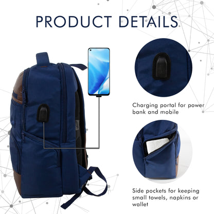 Equity 29L Blue Brown Laptop Backpack