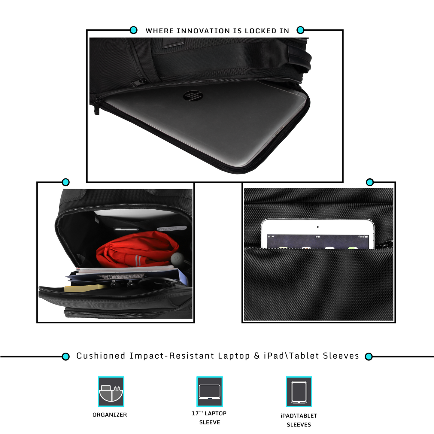 Arvion 22L Black Laptop Backpack