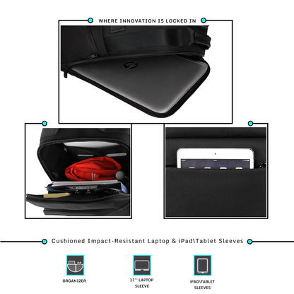 Arvion 22L Black Laptop Backpack