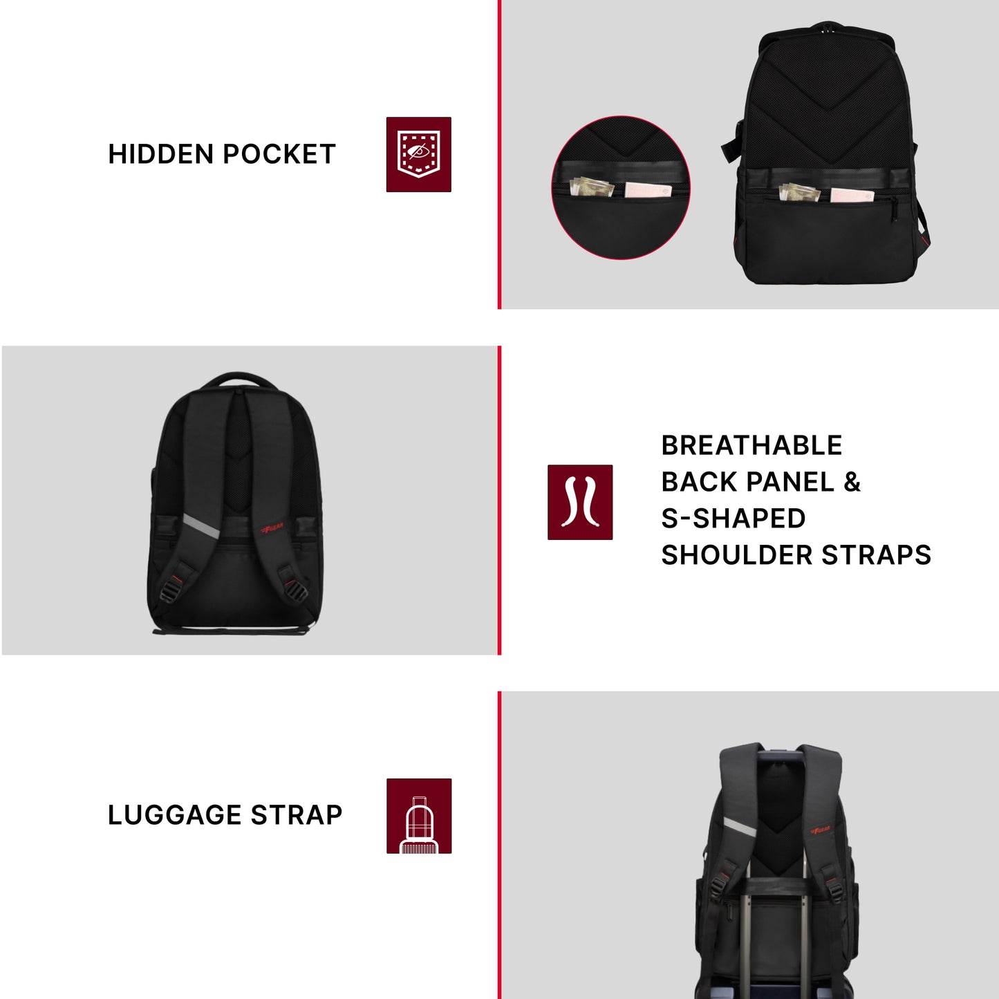 Mason 34L Black Laptop Backpack