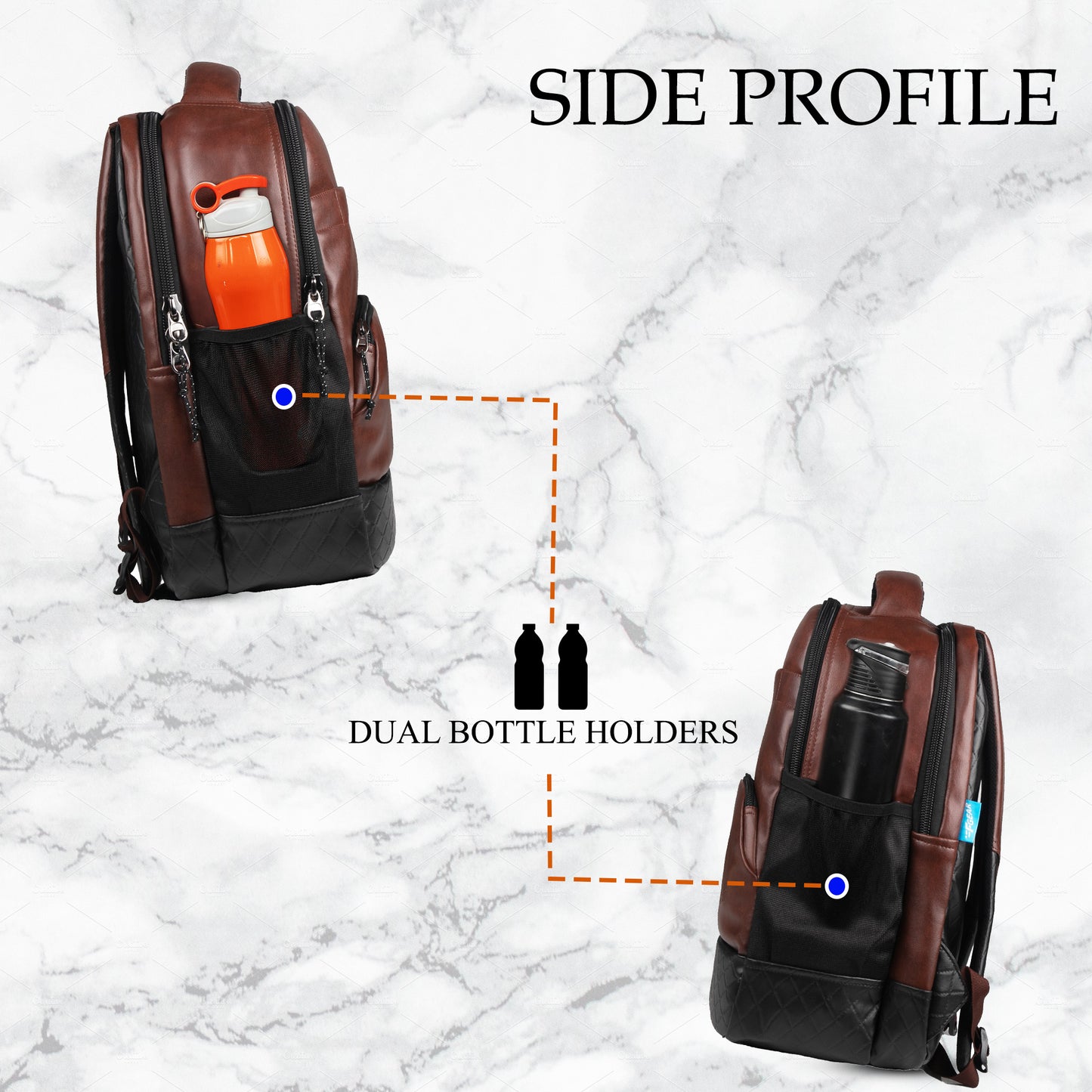 Luxur 25L Brown Laptop Backpack