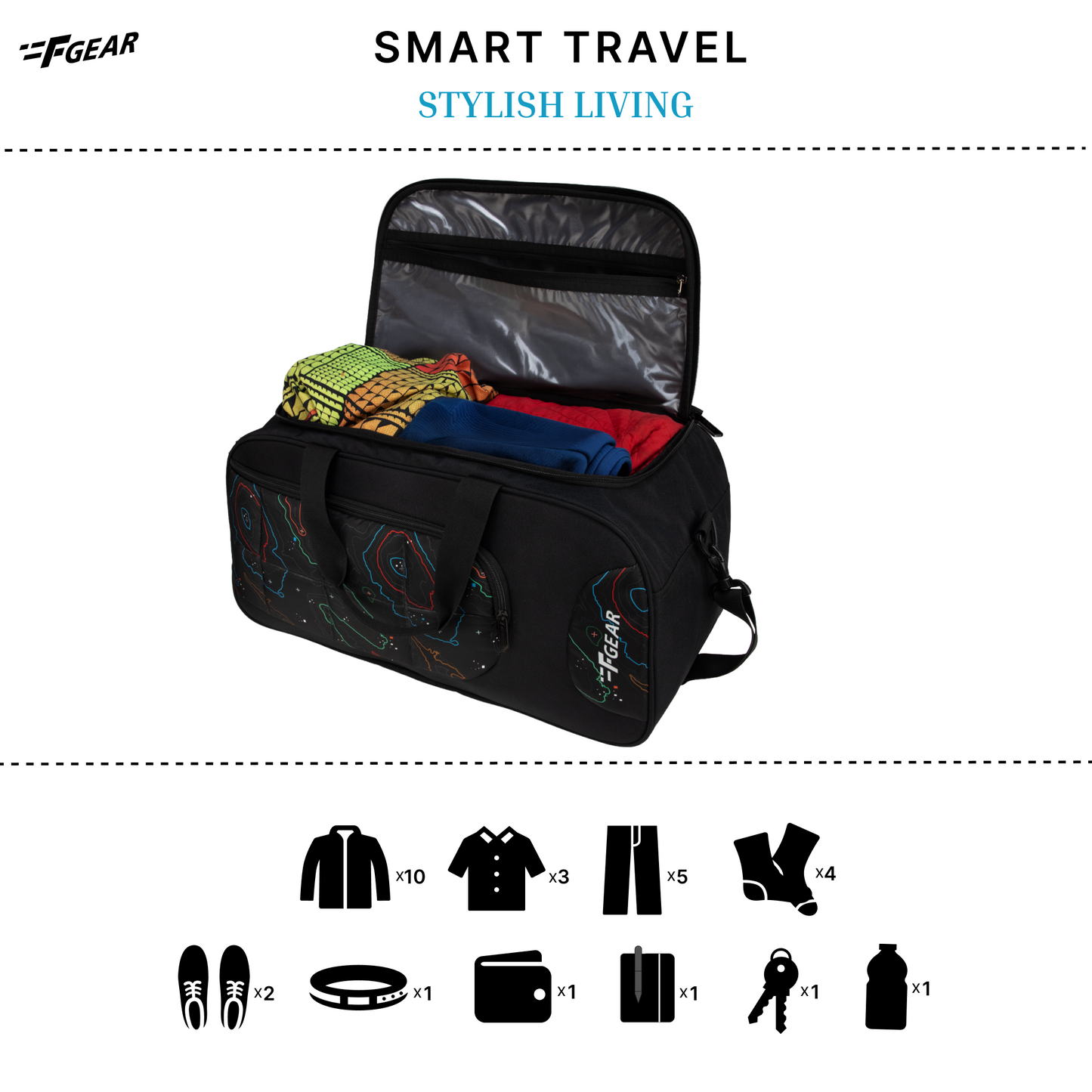 Enduro Topo 32L Black Travel Duffle bag