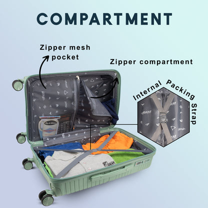 Aegis 26" Pista Green Check-in Medium Suitcase