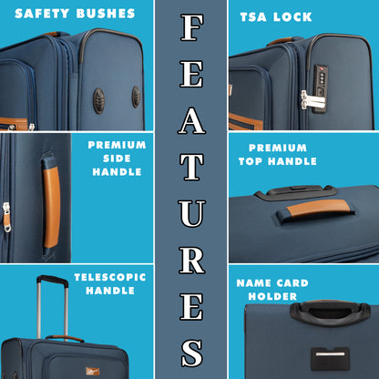SoftAir Medium Navy Check-in Suitcase