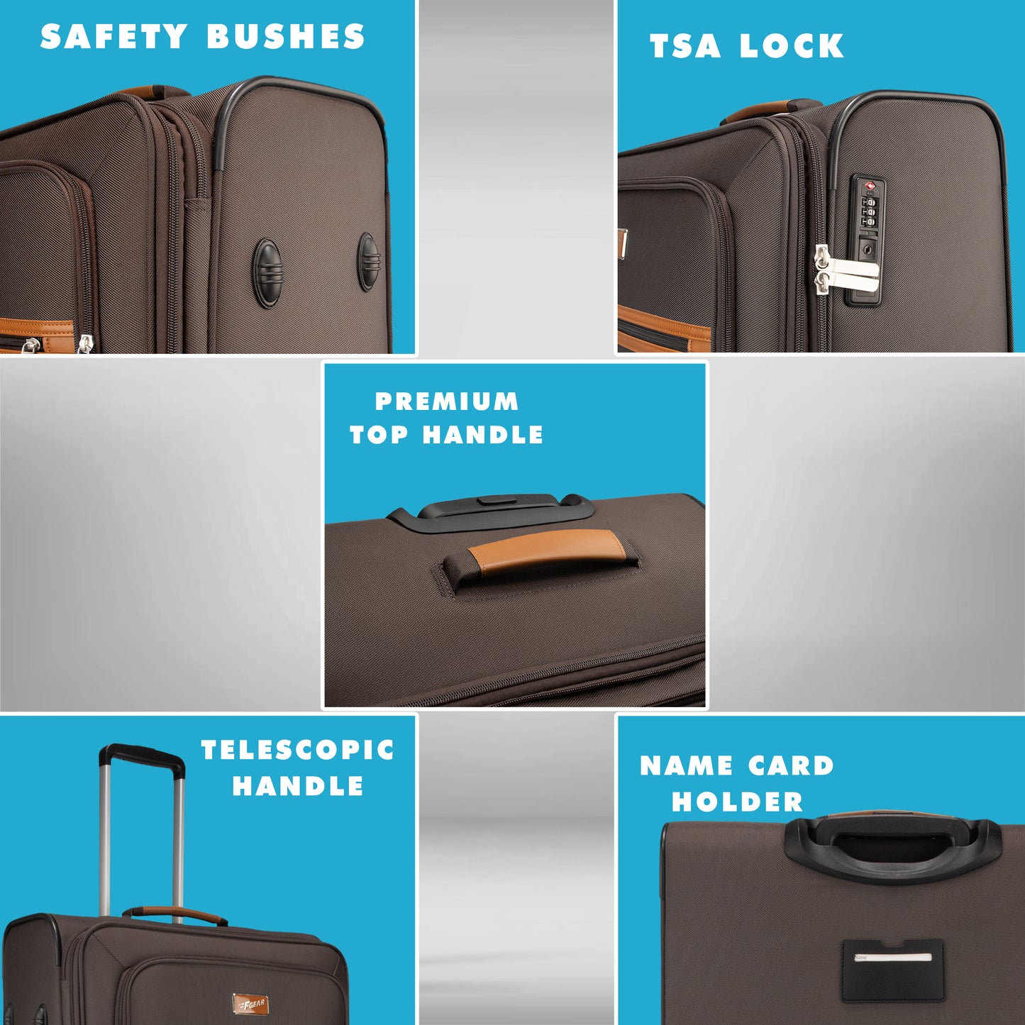 SoftAir Small Grey Cabin Suitcase