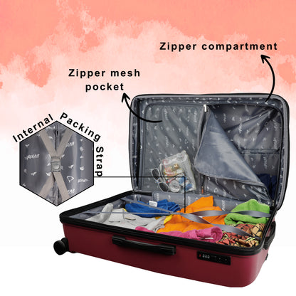 STV PP03 28" Rosebud Expandable Large Check-in Suitcase
