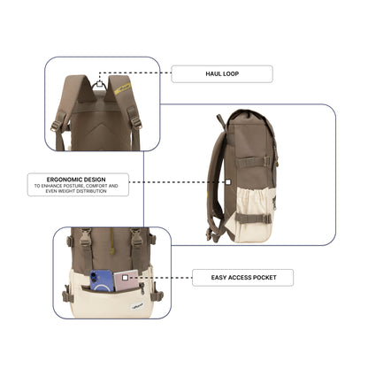 Canyon 18L Dark Beige Laptop Backpack