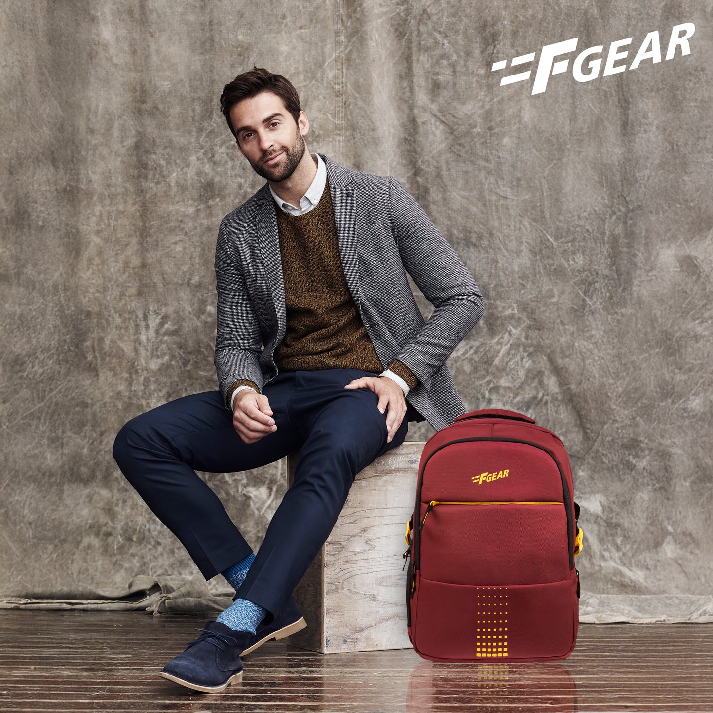 Ember 36L Maroon Backpack with Rain cover