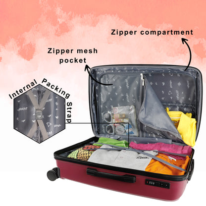 STV PP03 24" Rosebud Expandable Medium Check-in Suitcase