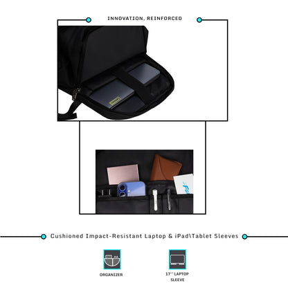 Dublin 24L Black Laptop Backpack