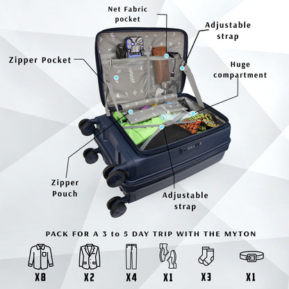 F Gear Myton Small Front Opening Navy Cabin Strolley