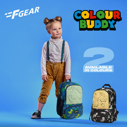 Colour Buddy 12L Navy Blue Dino Backpack